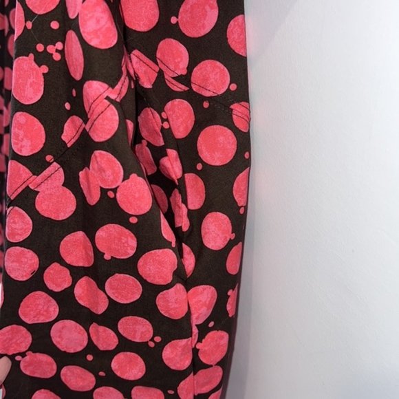 Free People Pink/Chocolate Combo Jodie Printed Tunic Flowy Oversized top size XS - Picture 5 of 10